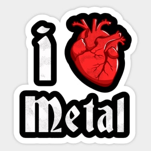 I Heart Metal Sticker